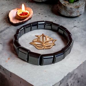 Magnetic Hematite Bracelet 10x6mm Square Beads.